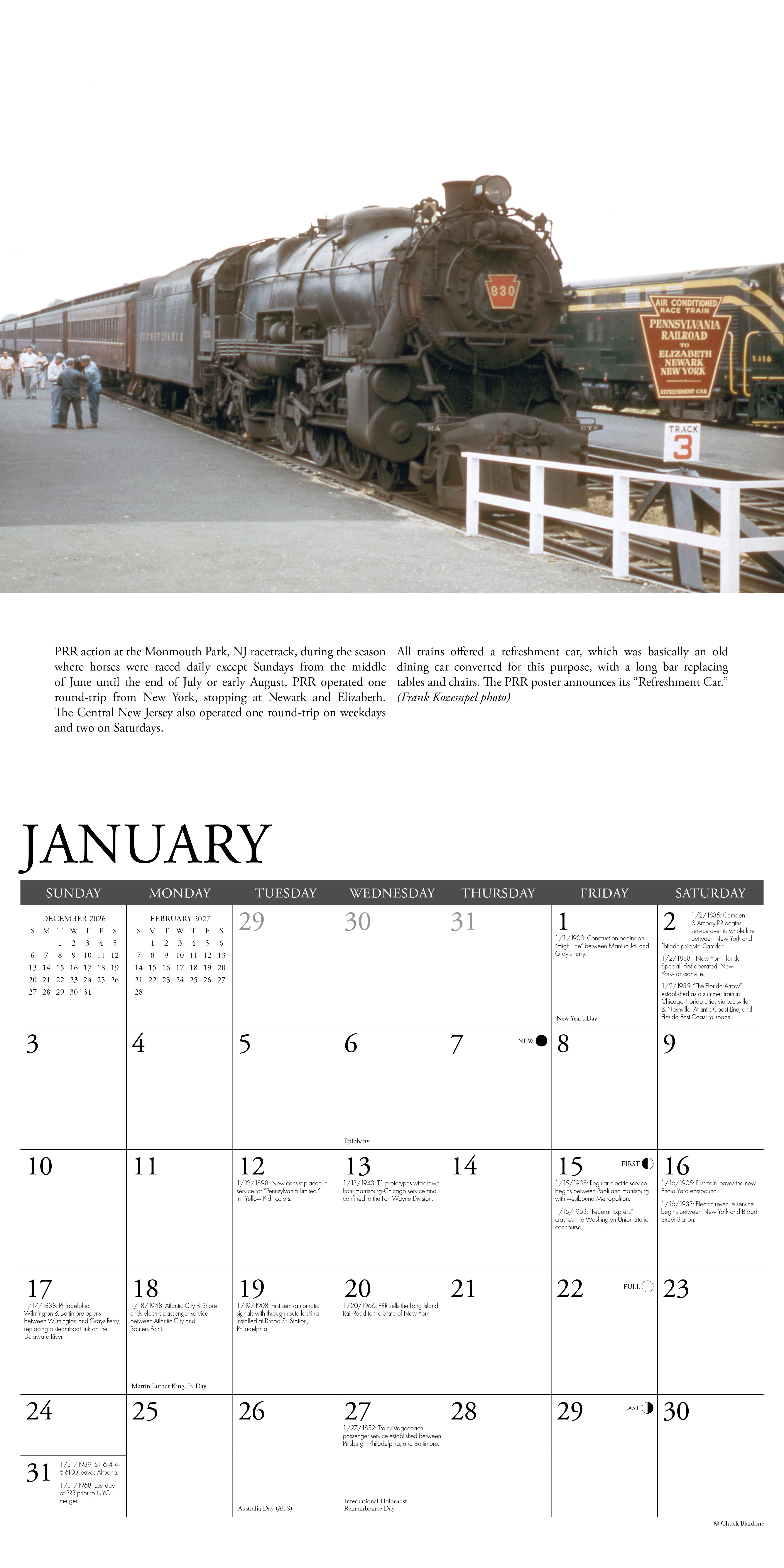 Willow Creek Press, Pennsylvania Railroad 2027 Wall Calendar