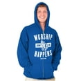 thumbnail image 5 of Worship Happens John 3:16 Prayer Zip Up Hoodie Men's Women's Brisco Brands M, 5 of 6