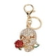 thumbnail image 4 of Llavero De Calavera, Anillos De Llave De Calavera De Flores Gancho, Diamantes De Imitación Checa, Día De La Madre, Colgante De Bolsas, Con Anillos De Llave, Colgante De Autos, 4 of 7