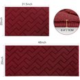 thumbnail image 2 of SHIQI-Kitchen Rugs and Mats Sets,2 Pieces Super Absorbent Polypropylene Non-Slip Rug,Soft Comfort Floor Mat,Machine Washable for Kitchen,Hallway,Office,Sink,Laundry(20" x 31.5"+20" x 48",Red), 2 of 4