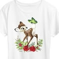 thumbnail image 3 of Disney Bambi - Christmas - Botanical Butterfly - Women's Short Sleeve Graphic T-Shirt, 3 of 5