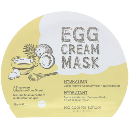 Too Cool for School  Egg Cream Mask  Hydration  1 Sheet   0 98 oz  28