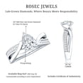 thumbnail image 6 of Rosec Jewels Pear Shaped Lab Diamond Engagement Ring - 0.6 Carat - EF-VS Quality Certified, 925 Sterling Silver, US 4.00, 6 of 7
