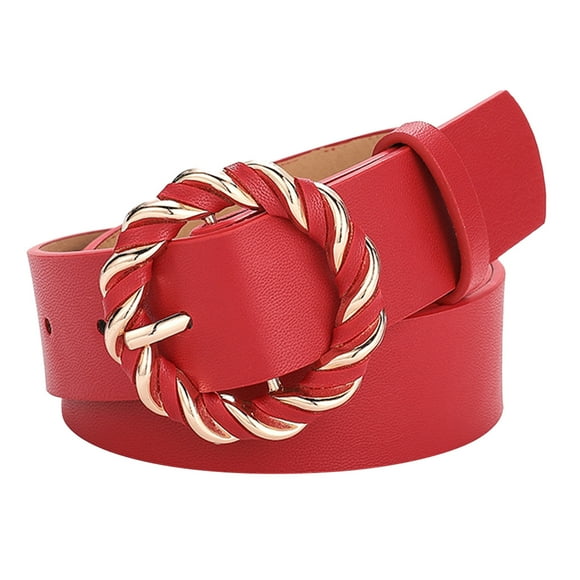 Belt Women Belts Fashion Soft Leather Belts With O Ring Buckle Belt