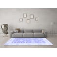 thumbnail image 3 of Ahgly Company Machine Washable Indoor Square Abstract Blue Modern Area Rugs, 5' Square, 3 of 4