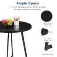 thumbnail image 4 of VECELO 31.5" Round Dining Table with Metal Legs for Kitchen Living Room Coffee Table Bristro Table, Black, 4 of 9
