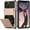 Rose Gold -Larger Storage, variant on for iPhone 12/12 Pro Case with Card Holder[Store 5 Cards] Dual Layer Heavy Duty Shockproof iPhone 12 Wallet Case with Hidden Card Slot Large Storage Case for iPhone 12(Rose Gold)