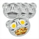 thumbnail image 1 of Paquete de 4 Platos Divididos de Acero Inoxidable, Platos Divididos de Metal, 3 Secciones, Platos de Panda para Comedores Quisquillosos, Adultos y Niños, Dieta, 1 of 5
