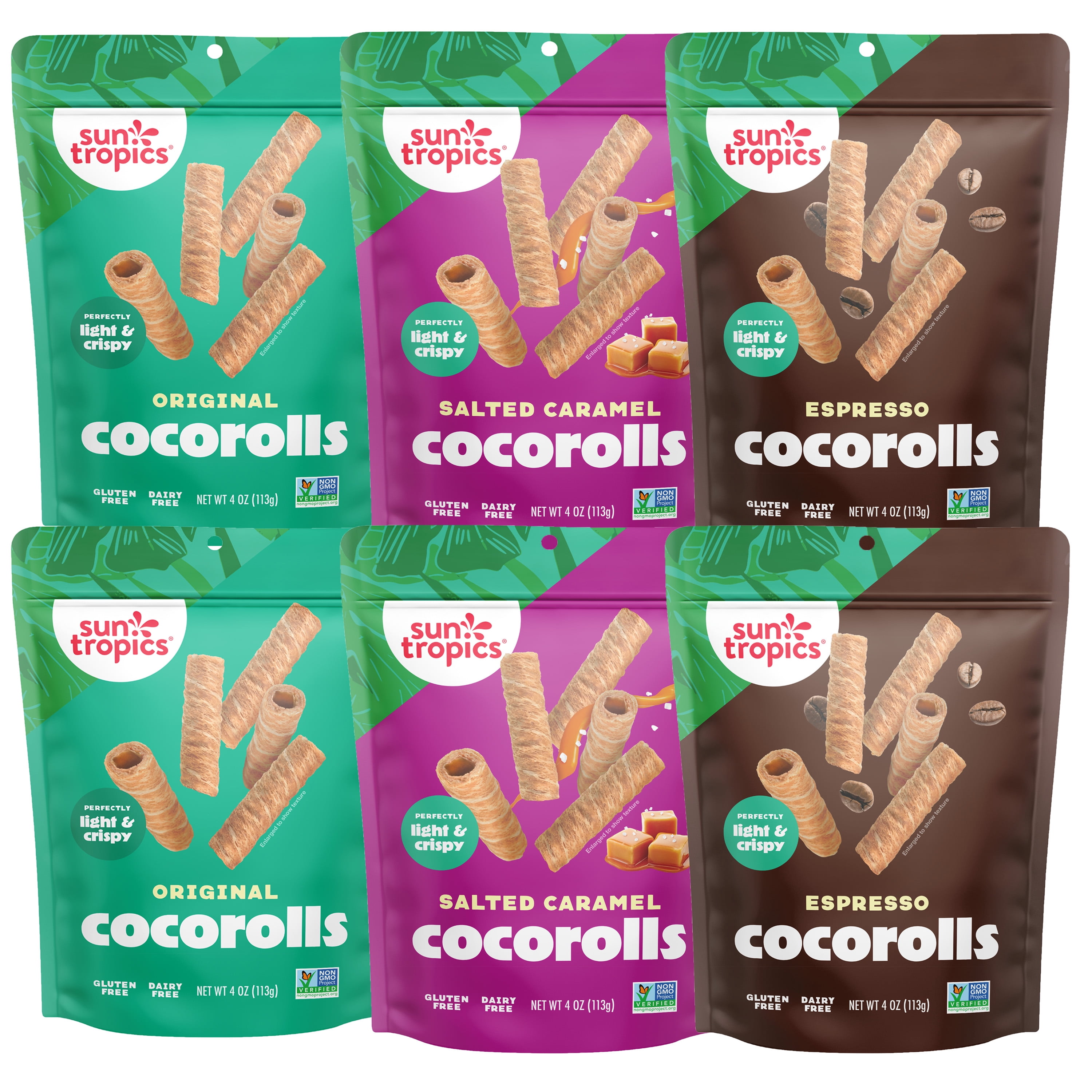 Sun Tropics Gluten Free CocoRolls Espresso, Coconut Wafer Cookies