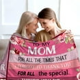 thumbnail image 3 of Gifts for Mom Blanket, Mom Blanket from Daughter Son,Birthday Gifts for Mom,Best Mom Gifts for Mothers Day/Christmas/Valentine''s Day 50" x 40", 3 of 6