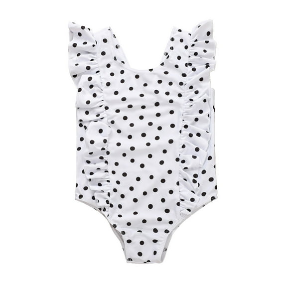 FRSASU Toddler Kids Girls Dot Print Bikini One-Piece Swimwear Swimsuit Beachwear