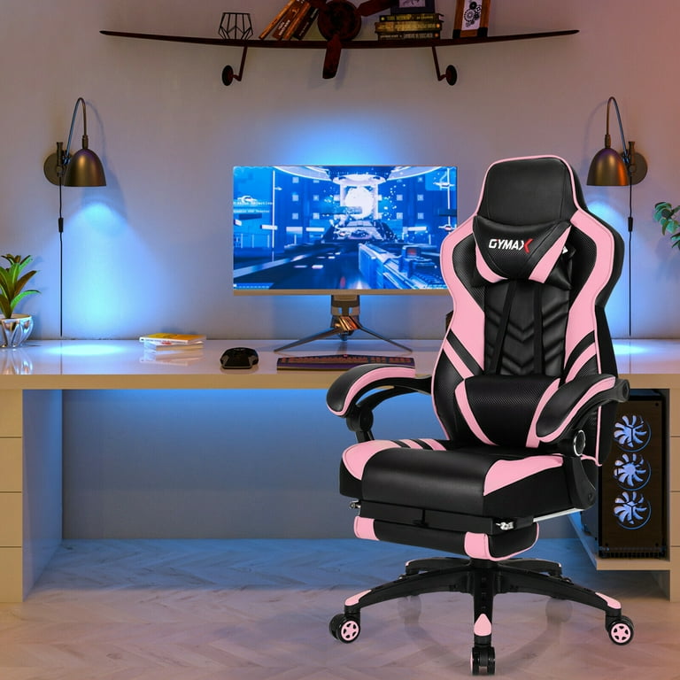 家具 GXTRACE Gaming Chair, Office Chair, Desk Chair, Computer Chair Gymax Gamer's Ergonomic Office Chair with Footrest, Adjustable