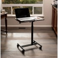thumbnail image 4 of BIRDROCK HOME 30" Height Adjustable Mobile Laptop Stand with Tilting Top | Adjusts 29" to 40" H | Rolling Standing Desk | Computer | Four Wheels | Overbed Bedside Table | Black, 4 of 4