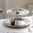 thumbnail image 7 of Hzzsbu 2 Tiers Cake Stand, Stainless Steel Cupcake Display Stand, Metal Fruit Dessert Snack Serving Dish, Afternoon Tea Stands for Wedding, 7 of 7