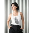 thumbnail image 2 of Zebra Sketch Design Tank Women -Image by Shutterstock, Female Large, 2 of 4