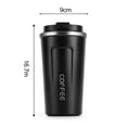 thumbnail image 4 of Taza térmica de acero inoxidable para café, termo de viaje, 510 ml/380 ml, para vacío, 4 of 5