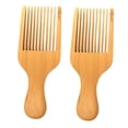 thumbnail image 1 of 2x Peine de Rizos Pel Masajear Cuero Cabelludo Peine Texturizante para Hombre Sunnimix Peine de desenredado de dientes anchos, 1 of 6