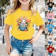 thumbnail image 5 of MUXiin Easter Shirts for Girls Bunny Short Sleeve T Shirt Top Comfortable Easter's Day Pullover Tops Tee for Toddler & Kids Easter Gifts for Kids(Black,8-9 Years), 5 of 5