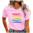 thumbnail image 1 of TINZ T-Shirt à Col Rond Imprimé Lettre Manches Courtes Col Rond T-Shirts pour Femmes Pack Ample Décontracté T-Shirt Cheer Manches Longues Pack T-Shirt Spandex T-Shirts pour Femmes, 1 of 5