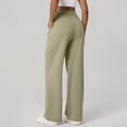 thumbnail image 4 of Htigea Women's Dress Pants Pleated Front Straight Leg Work Pants Solid Color High Waisted Business Office Trousers with Pockets Khaki S, 4 of 7
