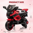 thumbnail image 3 of Trilenars 6V Motorcycle, Electric Ride On Car Toy with Training Wheels, Working Headlight, Horn & Music, Battery PoweRed Ride On Motorcycle Toy for Ages 3-6,Red, 3 of 8