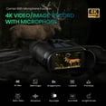 thumbnail image 2 of 8X Digital Zoom Head-Mounted Night Vision Goggles, 4K Night Vision Binoculars for Adults with 32GB Card, Rechargeable Infrared NVG for Hunting, Camping, and Outdoor Surveillance, 2 of 15