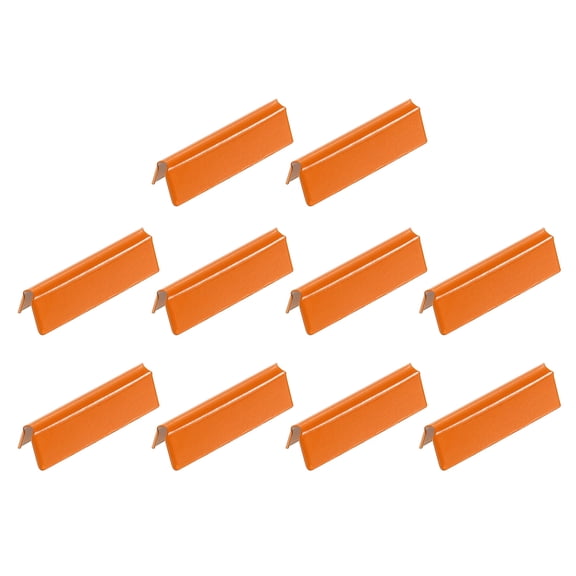 10Pack Ribbon End Crimp Clamps, 30mm/1.18inch Belt Ends Tip, Orange