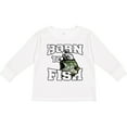 thumbnail image 3 of Inktastic Born to Fish Boys or Girls Long Sleeve Toddler T-Shirt, 3 of 5
