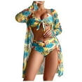 thumbnail image 2 of EGNMCR Bikini Ensemble pour Femmes Bikini Imprimé Bretelles Bikini Décolleté en V Profond Maillot de Bain Deux Pièces Ensemble Maillot de Bain Trois Pièces, 2 of 9