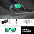 thumbnail image 3 of Oakley OO9263 Turbine Rectangle Shaped Polarized Sunglasses for Men - Includes Official Eyewear Kit - Matte Black Frame with Prizm Jade Lens, 3 of 7
