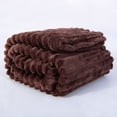 thumbnail image 3 of Flxxie Ultra Soft Fluffy Flannel Fuzzy Toddler Blanket, Baby Plush Blanket Unisex, 30" x 40", Brown, 3 of 6