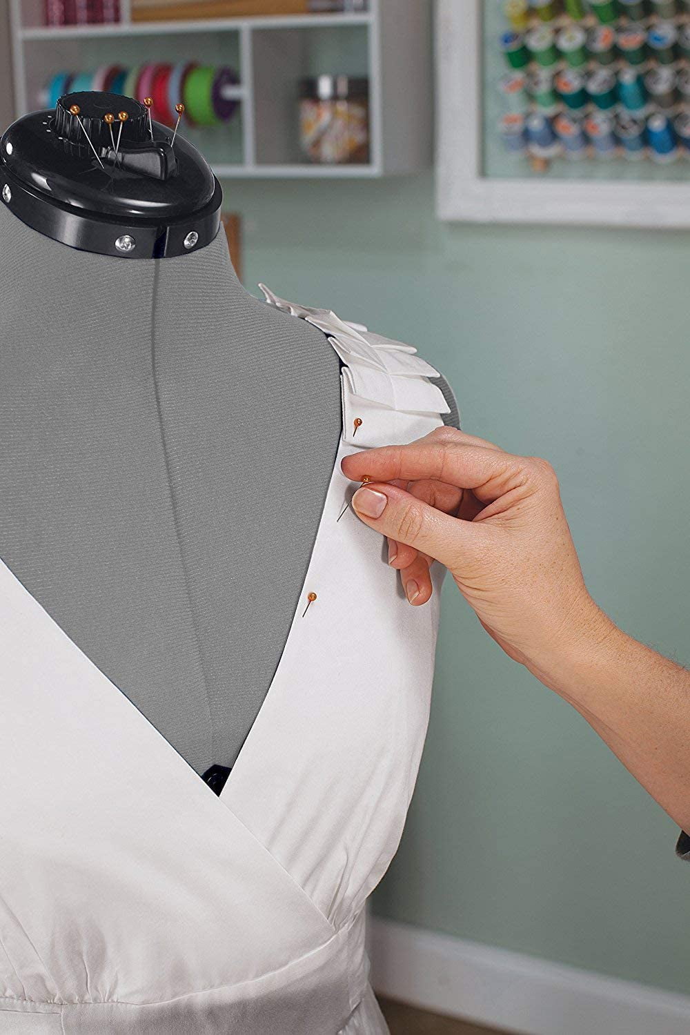 FAMILY DRESSFORM FN-S Family Small Adjustable Mannequin Dress Form Grey