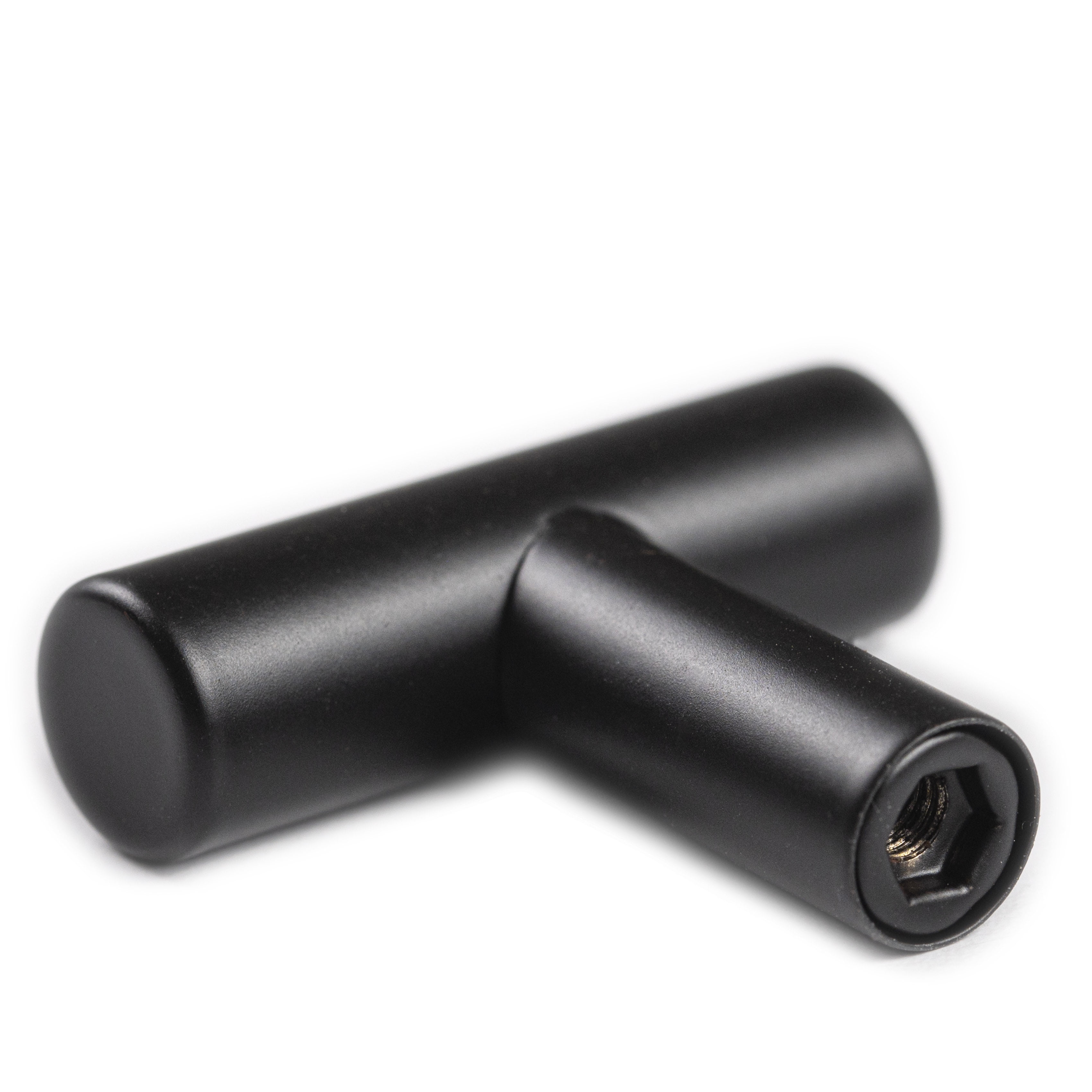 Aldhurst 30 Pack 1.5 inch Cabinet T-Knob Matte Black Stainless Steel (0.04lb)