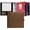 Brown, variant on Leather 1.5 Inch 3 Ring Binder, Professional Business Organizer- Includes PP Dividers, 100GSM / Grade AA Filler Papers, Card &Sticker for Tab- Ideal for Office Presentation Meetings, Black