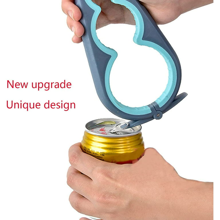 Bottle Opener for Arthritic Hand,Jar Opener for Old People, Children,  Women, Those with Weak Hands,Multifunctional Kitchen Gadgets (02-Blue)