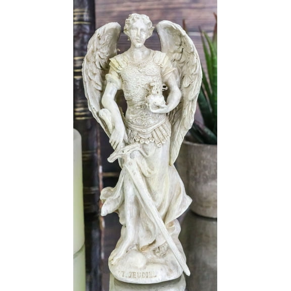 Catholic Saint Jegudiel Jehudiel Archangel Statue 5"H Laudation Reward Of God