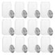 thumbnail image 4 of ColoMX 12 vasos reutilizables en forma de lata, botellas de plástico transparente para jugo con tapas de aluminio para café helado, batidos, cerveza y cócteles, 330 ml, 4 of 8