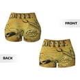 thumbnail image 3 of Sikiie Coffee Vintage Print Workout Shorts Women Scrunch Butt Gym Shorts Seamless High Waist Tummy Control Yoga Biker Athletic Shorts, 3 of 5
