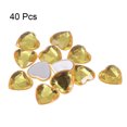 thumbnail image 3 of Unique Bargains 40 Pcs Acrylic Heart Rhinestone 15mm Flat Back Plastic Gems for Jewelry Making, Light Brown, 3 of 5