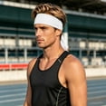 thumbnail image 2 of UJNDER Stretchy Wicking Performance Headband for Workout Training Sports Fitness Running Gym Activities Workout Headbands for Women,White,One Size, 2 of 4