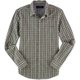 thumbnail image 1 of Tasso Elba - Camisa ajustada con botones para hombre, color marrón, pequeña Tasso Elba Botones al frente, 1 of 1