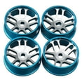 thumbnail image 4 of 4x Metal Wheel Hub Rim Set /128 RC Car - Blue, 4 of 8