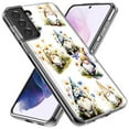 thumbnail image 2 of MUNDAZE Samsung Galaxy S10 Plus Shockproof Clear Hybrid Protective Phone Case Cute White Blue Daisies Gnomes Cover, 2 of 5