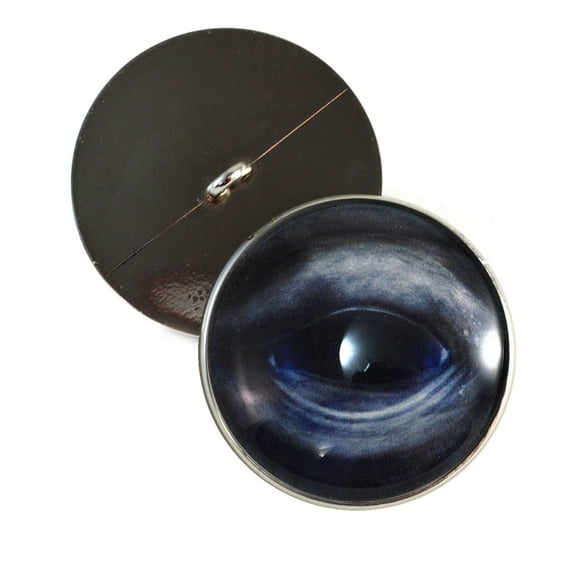 Blue Whale Sew-On Button Glass Eyes