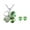 Green, variant on Wrapables® Lucky Sweethearts Gold Plated Crystal Heart Shaped Four Leaf Clover Pendant Necklace and Earrings Jewelry Set, Green