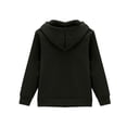 thumbnail image 3 of TQWQT Girls Zip Up Hoodie Jacket Long Sleeve Pullover Sweatshirt Solid Color Casual Outerwear Coat Tops Kids Youth Fashion Black 3-4 Years, 3 of 3