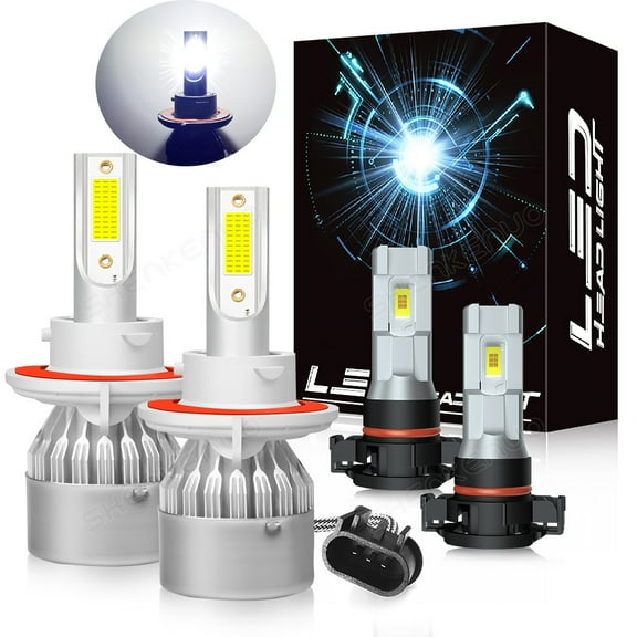 For Ford Escape 2008-2012 LED Headlights High Low Beam Fog Light Bulbs Combo 6000K