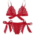 thumbnail image 1 of Gibobby Lenceria mujer sexy Conjunto de Lenceria Erotica para Mujer de Encaje Sensual, Ropa Interior Sexy Mujer, Conjunto de Interior de Encaje(Rojo de la sandía, M), 1 of 4