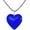 Blue, variant on Glass Heart Shape Pendant Necklace,Waxed Thread Chain Love Charms Necklace