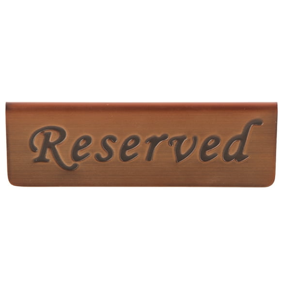 Signe réservé - Signe réservé à la table Signe réservé à double face en acier inoxydable pour Restaurant Bar Pub